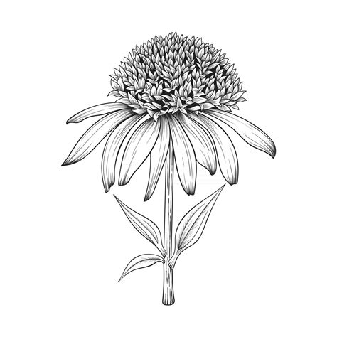 cone flower illustration|coneflower clip art.